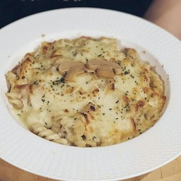 พาสต้าครีม แฮมเห็ดชีส