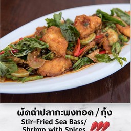 ผัดฉ่ากุ้งสด