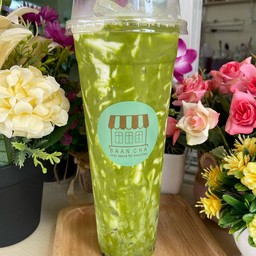 นมสดลาวาชาเขียว แก้วใหญ่