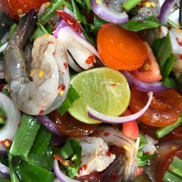 กุ้งสด ไข่แดง ไหลบัว