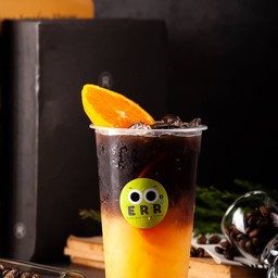 Nitro cold brew coffee orange