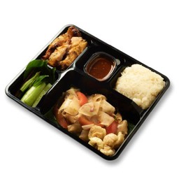 B7. ตำหลวงพระบาง + ไก่ย่าง + ข้าวเหนียวขาว