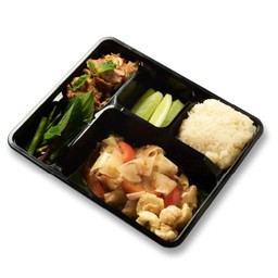 B6. ตำหลวงพระบาง  + น้ำตกคอหมู + ข้าวเหนียวขาว