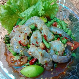 ตำถั่วกุ้งสด