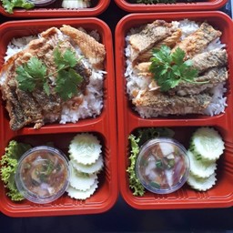 Fried Fish Fillet With Rice