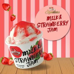 (ถ้วย) ไอศกรีม รสสตรอว์เบอร์รี่