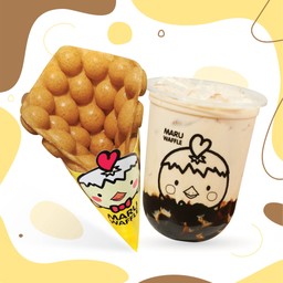 ลด15%! เมื่อสั่งวาฟเฟิล + เครื่องดื่มไข่มุก