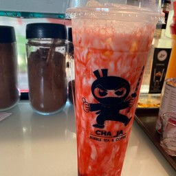 นมสดสตรอว์เบอร์รี่(แก้วยีราฟ)