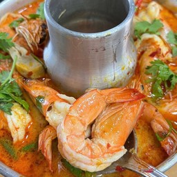 ต้มยำกุ้งนำ้ข้น ขนาดหม้อไฟ