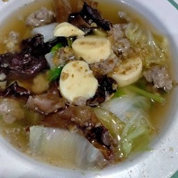 Clear Soup With Chinese Cabbage, Egg Tofu And Minced Pork
