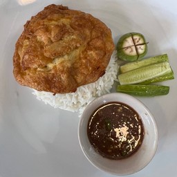 ข้าวไข่เจียว+น้ำพริก