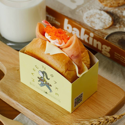 แซนวิชแฮมชีส+ปูอัดไข่กุ้ง