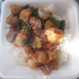 ข้าวผัดกระเพราปลาดอลลี่