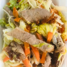 หมี่ฮ่องกงผัดจืดเป็ดย่าง