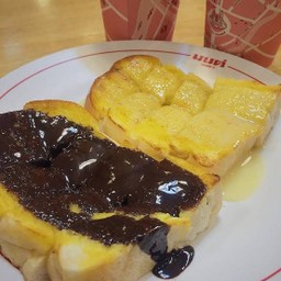 ปังปิ้งหน้าช๊อคโกแลต+เนยนมน้ำตาล