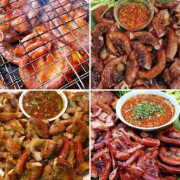 ย่างจนแจ้ง ไส้ย่าง หมูย่าง อาหารตามสั่ง