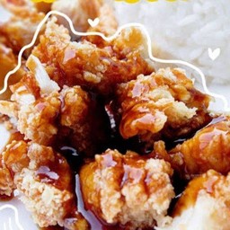 ข้าวไก่กรอบหวาน