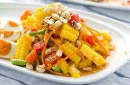 ตำข้าวโพดไข่เค็ม ไลน์แมน