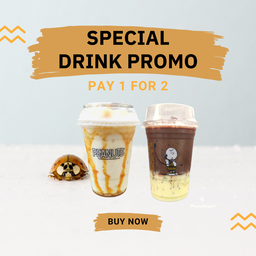เครื่องดื่มไม่ผสมกาแฟ 1 ฟรี 1