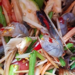 ตำกุ้งสดปูปลาร้า