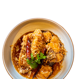 ปลากะพงทอดซอสมะขาม