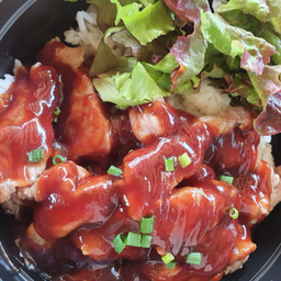 ข้าวไก่ราดซอสBBQ