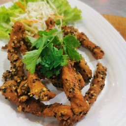 หมูทอดสองสี (สันนอก)