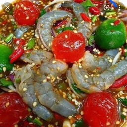 เหลากุ้งสดไข่แดงเค็ม(ปลาร้า)