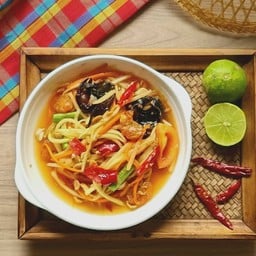 A13ตำไทยปู Thai papaya salad with salted crab