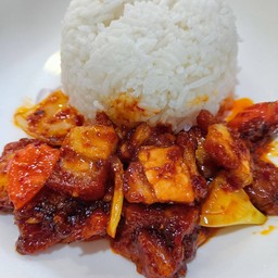 ผัดพริกเผา ราดข้าว