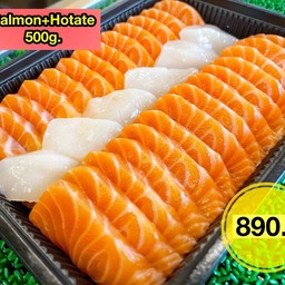 Salmon +Hotate sashimi