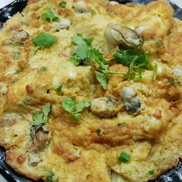 ไข่เจียวหอยนางรม กับข้าว