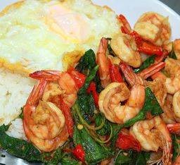 ข้าวราดผัดพริกเผา