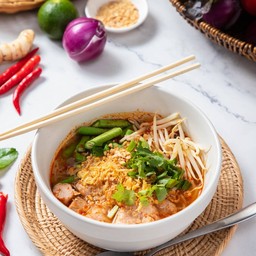 ก๋วยเตี๋ยวต้มยำเส้นฟอง Tom Yum Noodles Tofu