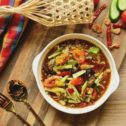 ตำแตงปูปลาร้า Cucumber Salad with Pickle Fish