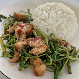 ผัดผัก ราดข้าว