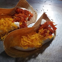 ขนมเบื้องใหญ่ ไส้หวานฝอยทอง