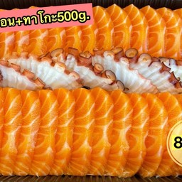 Salmon + Tako sashimi