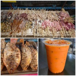 ชุดปลาเผา+หม่าล่า 10ไม้+ชานม