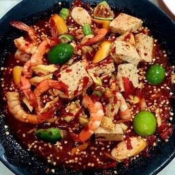 ตำกุ้งยอระเบิดปากต้องจัดขายดีสุดๆ