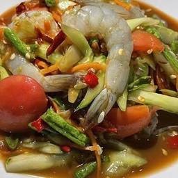 ตำแตงปูปลาร้ากุ้งสด