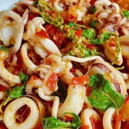 ผัด ปลาหมึก ตามใจ เป็นกับข้าว ฟรีข้าว 1ถุง