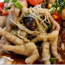 ตำซั่วตีนไก่(ปูปลาร้า)