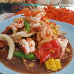 ตำกระหล่ำกุ้งสุก