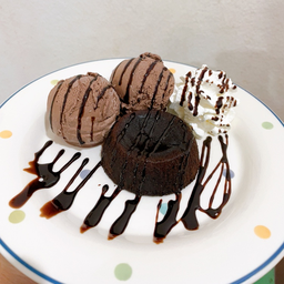 ชอคโกแลตลาวา+ไอศครีม