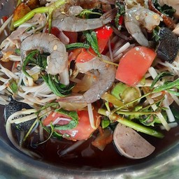 ตำป่ากุ้งสดปลาร้านัว