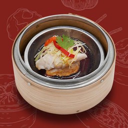 เนื้อปลากะพงนึ่งซีอิ๊ว