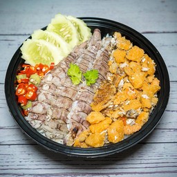 ข้าวหน้ากั้ง+ไข่ปู