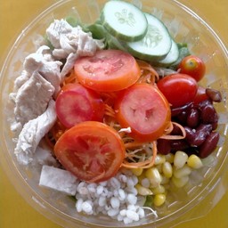 สลัด อกไก่นึ่ง