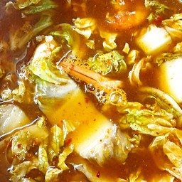 แกงส้มผักกาดขาวกุ้ง